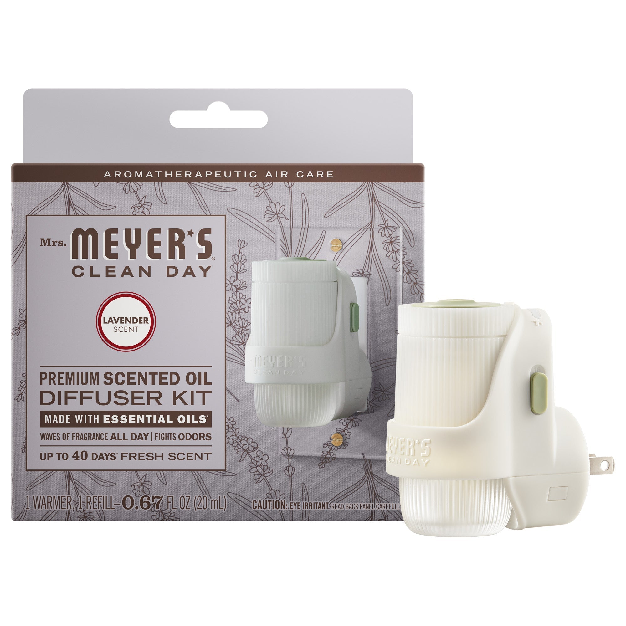 Lavender Plug In Scented Oil Warmer With Refill