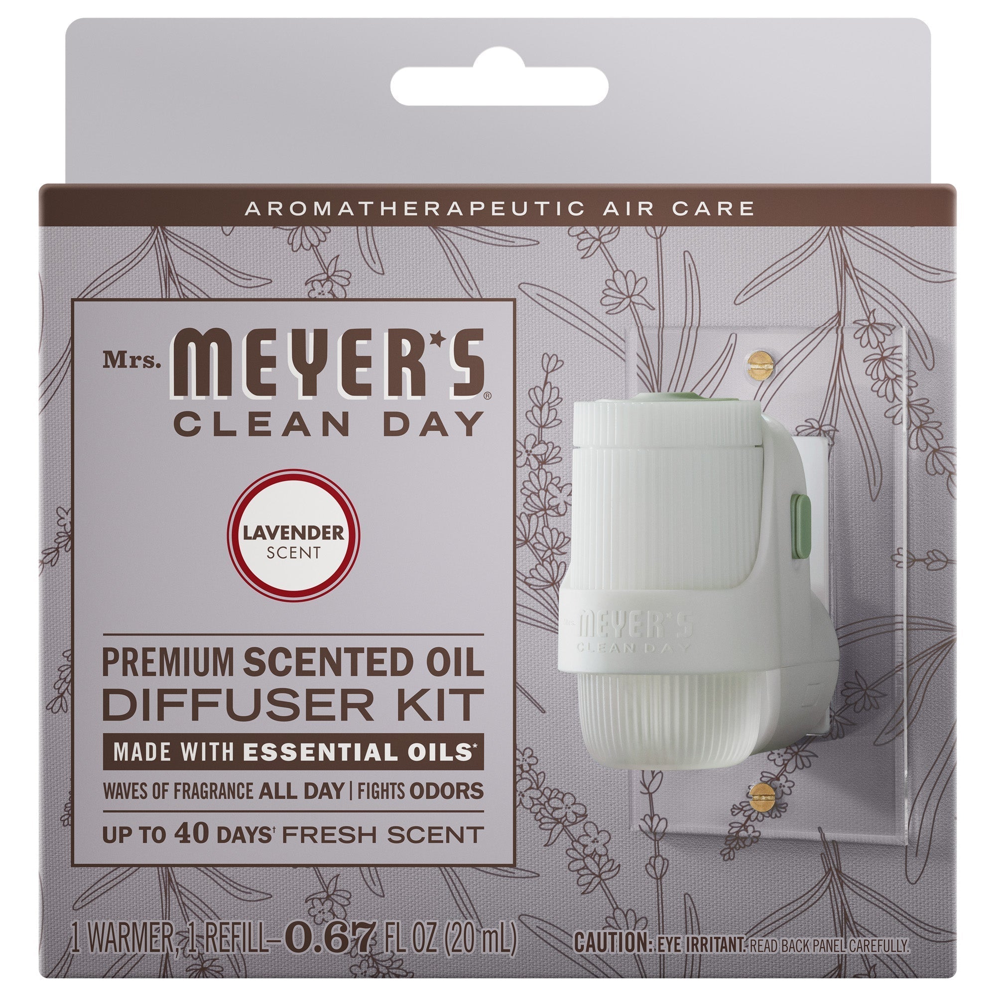 Lavender Plug In Scented Oil Warmer With Refill