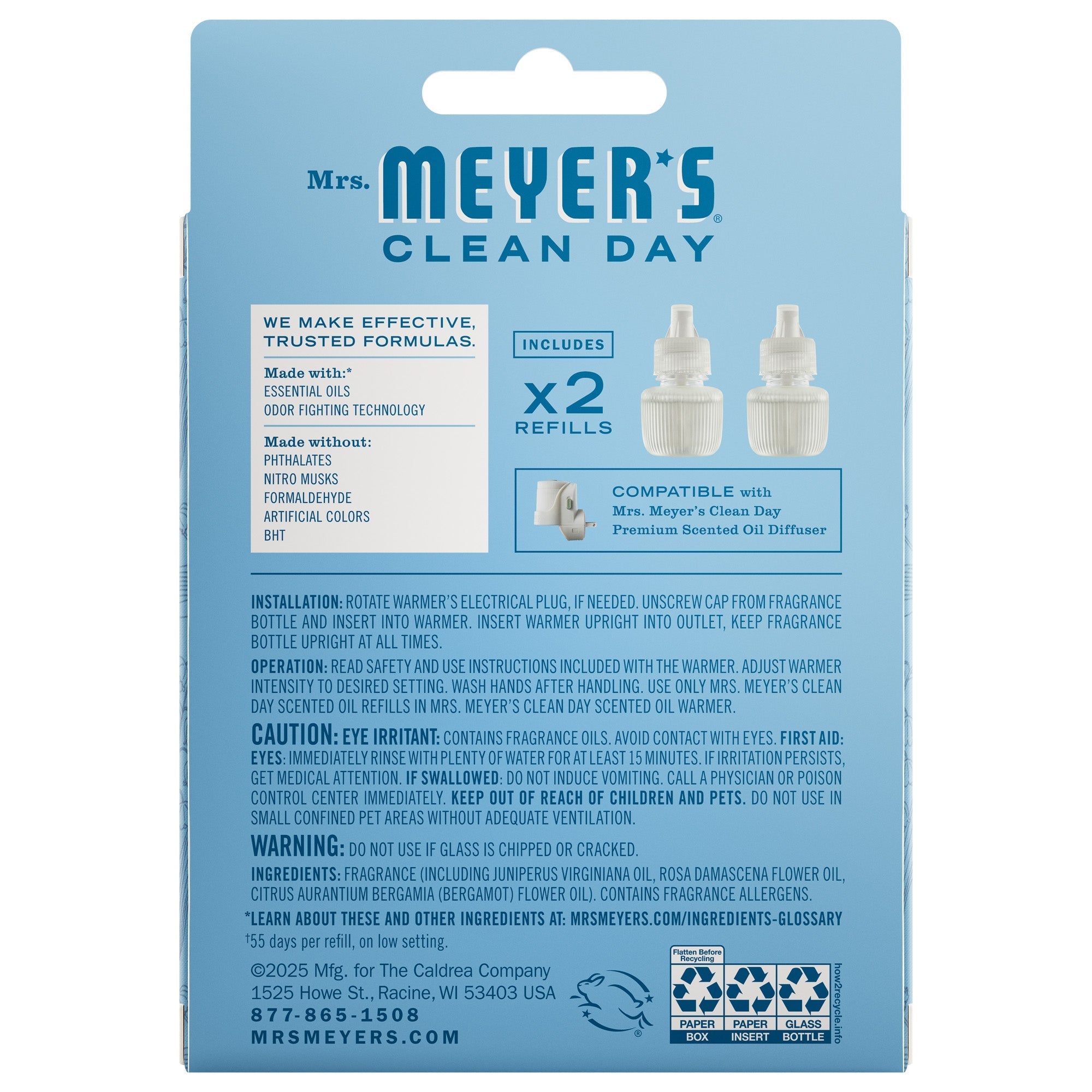 Rain Water Plug In Scented Oil Refill 2-Pack