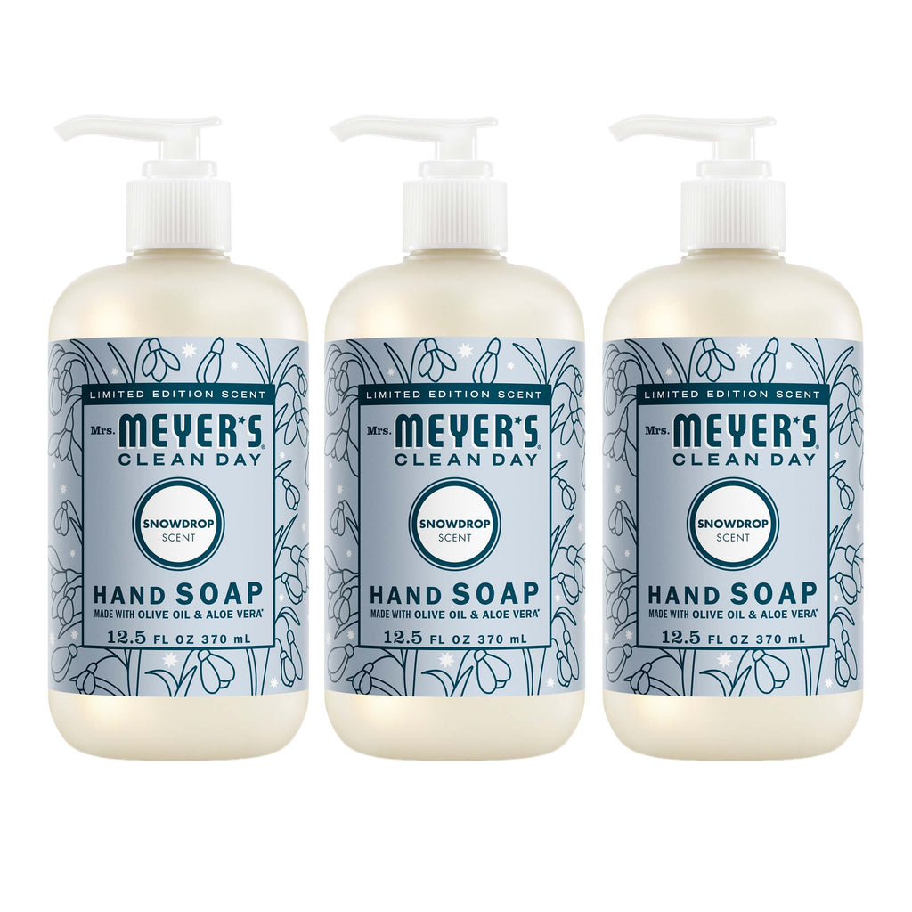 Mrs. Meyer's Snowdrop Liquid Hand Soap 3-count Bundle