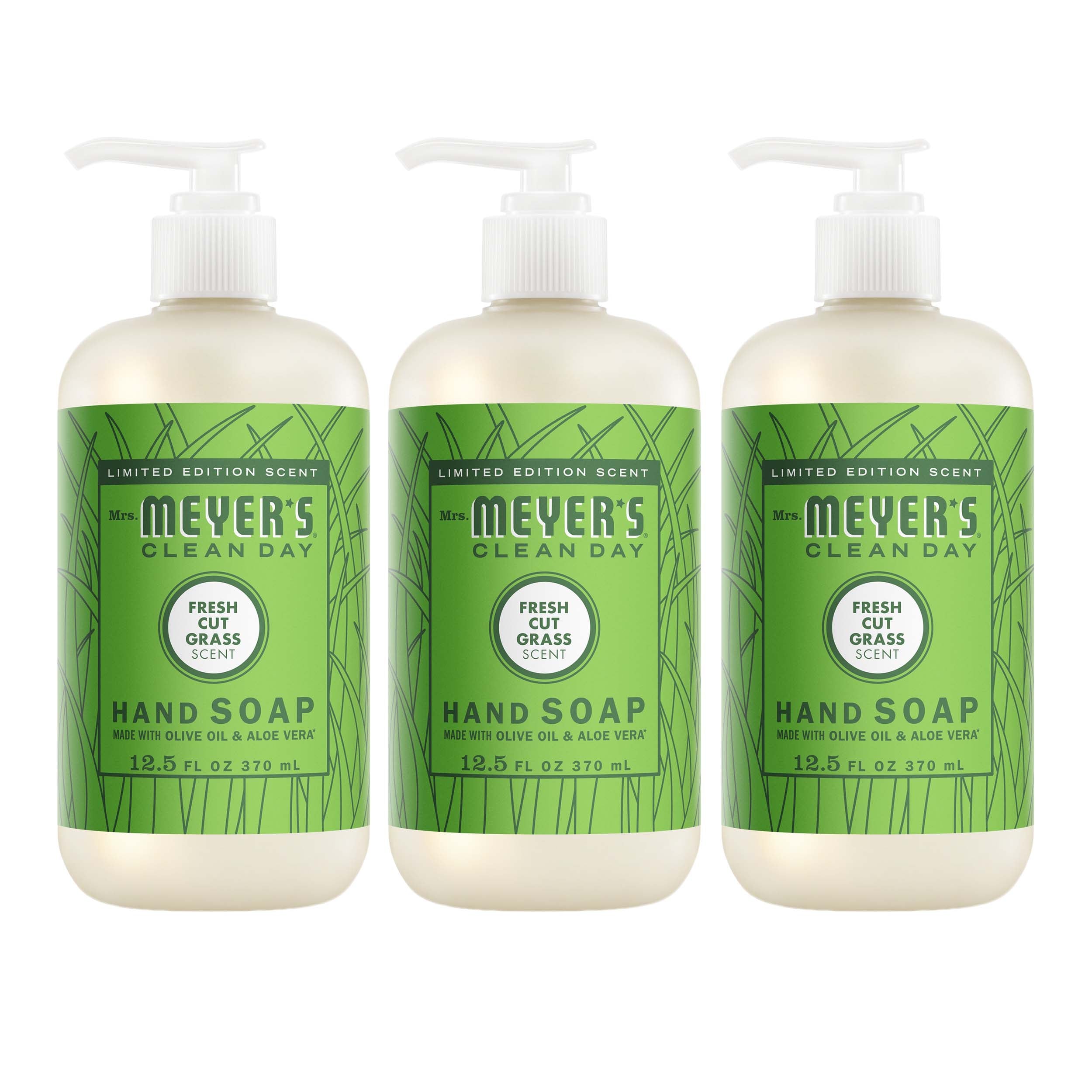 Mrs. Meyer's Fresh Cut Grass Liquid Hand Soap 3-count Bundle