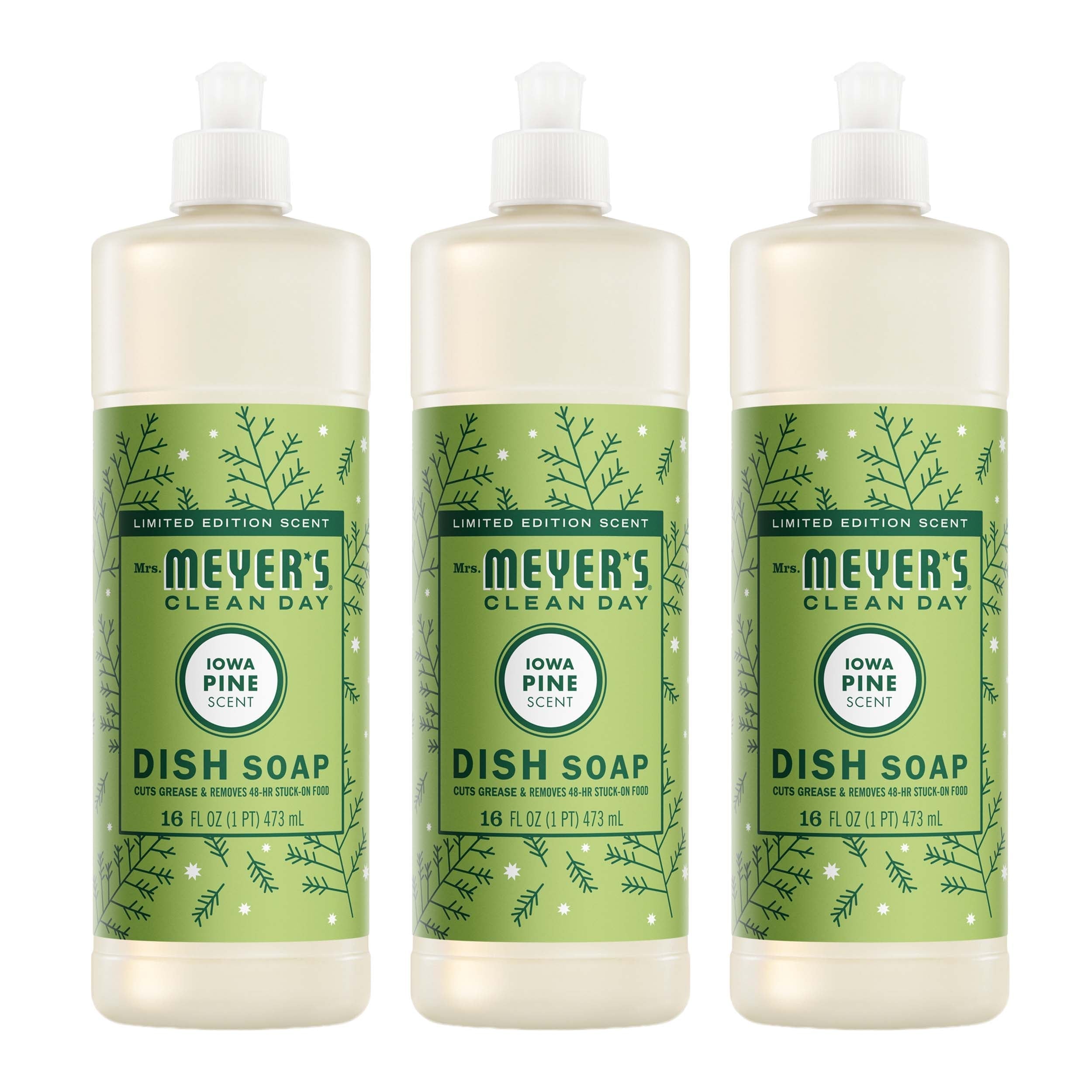 Mrs. Meyer's Iowa Pine Dish Soap 3-count bundle