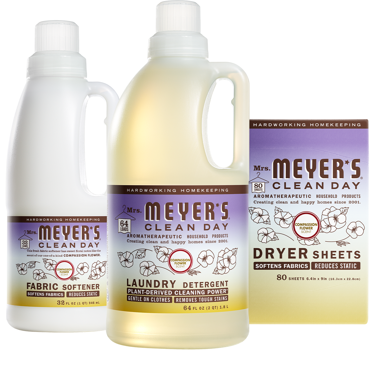 Mrs. Meyer's Compassion Flower Laundry Set