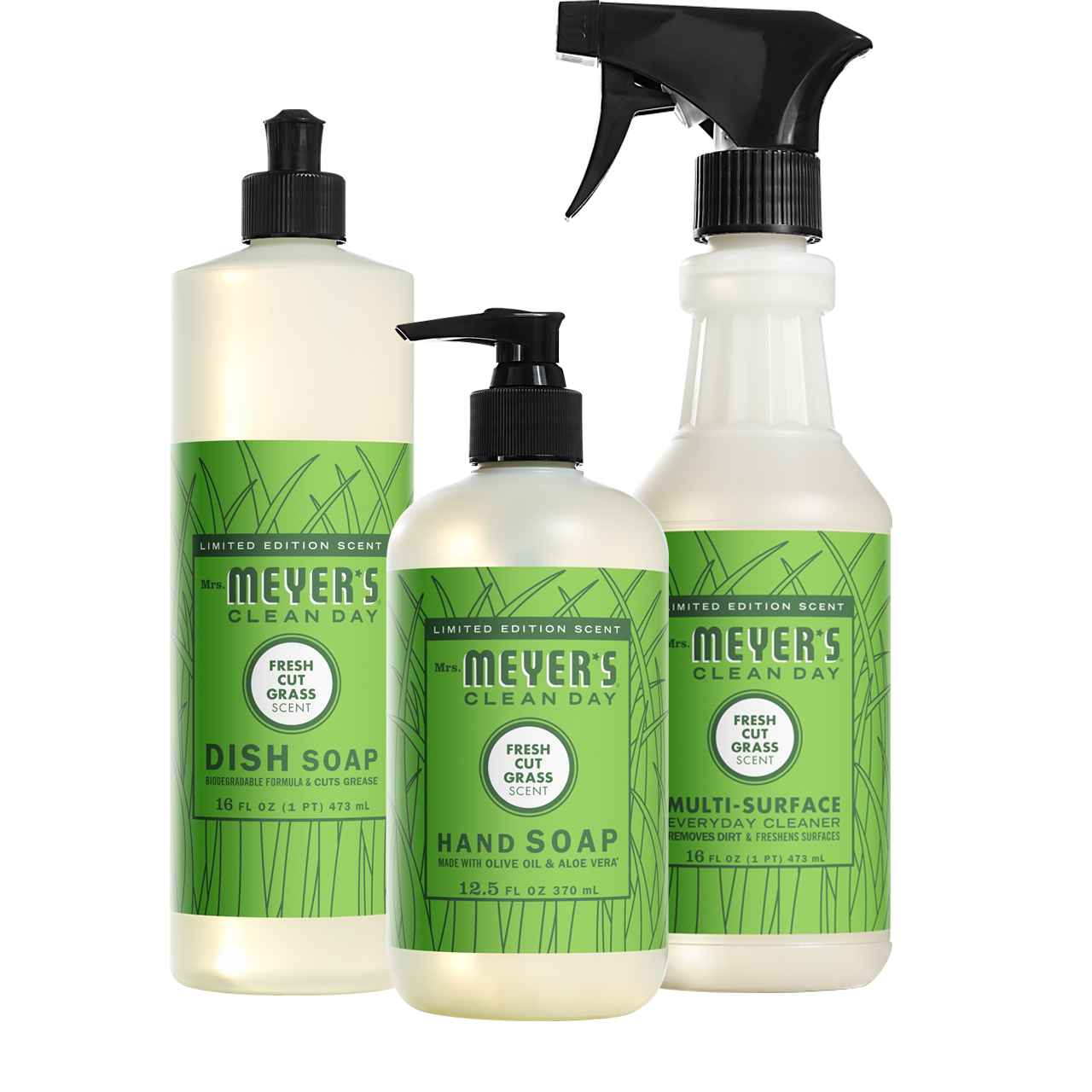 Mrs. Meyer's Fresh Cut Grass Kitchen Basics Set