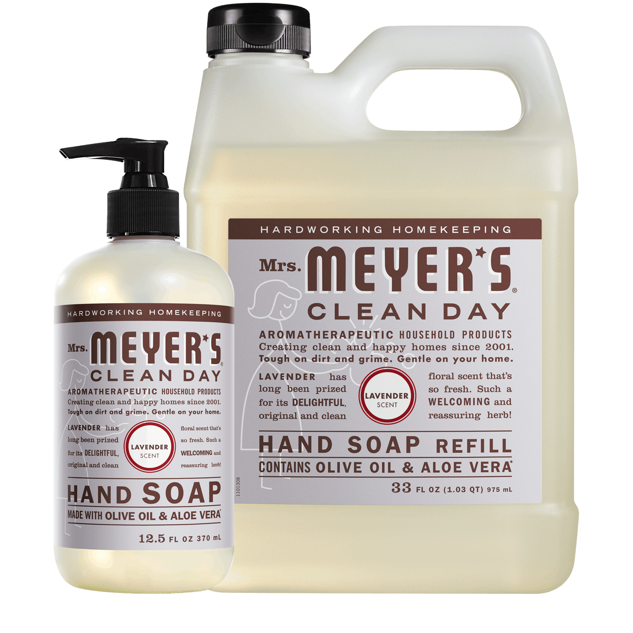 Mrs. Meyer's Lavender Liquid Hand Soap &amp; Refill Set