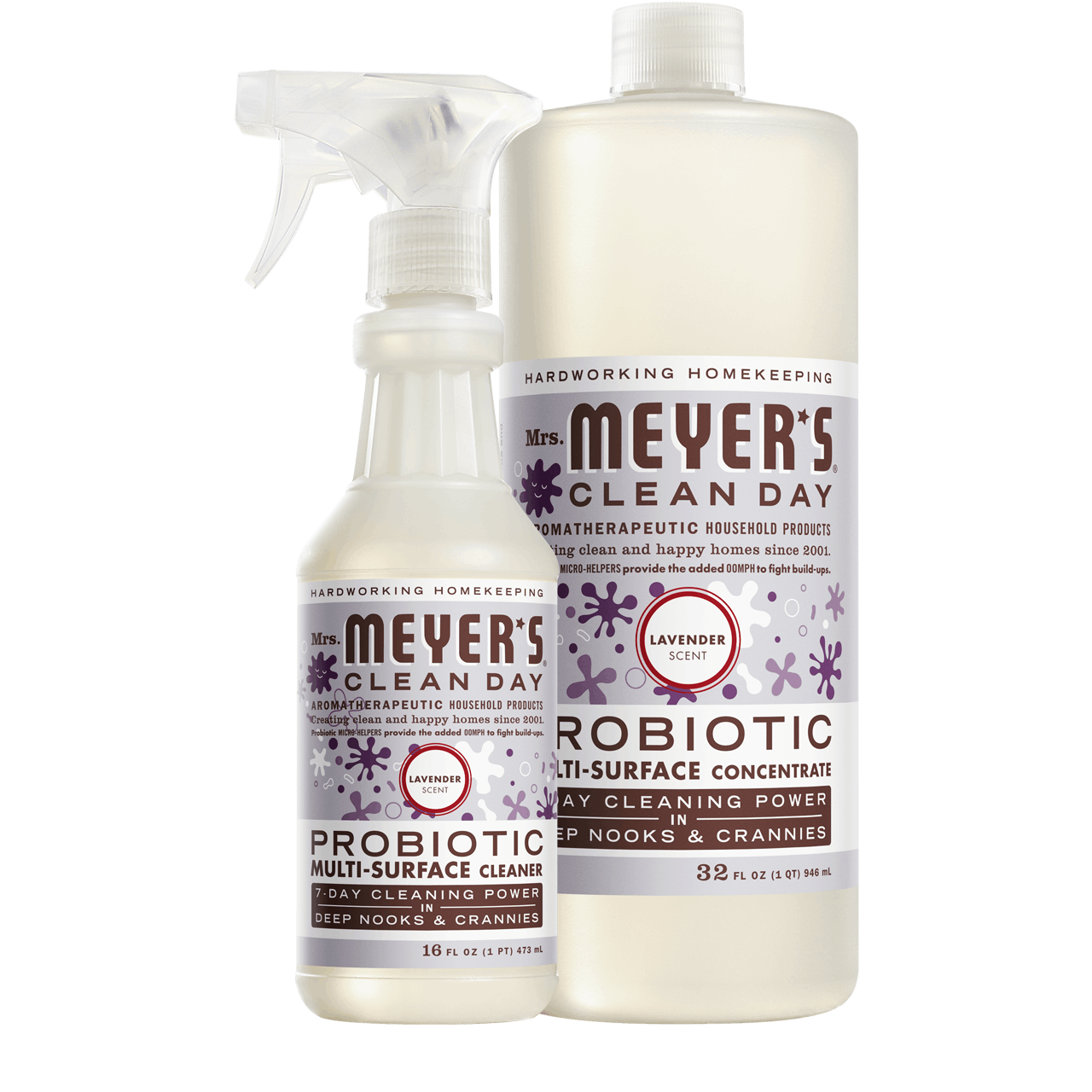 Mrs. Meyer's Lavender Probiotic Multi-Surface Cleaner &amp; Concentrate Set