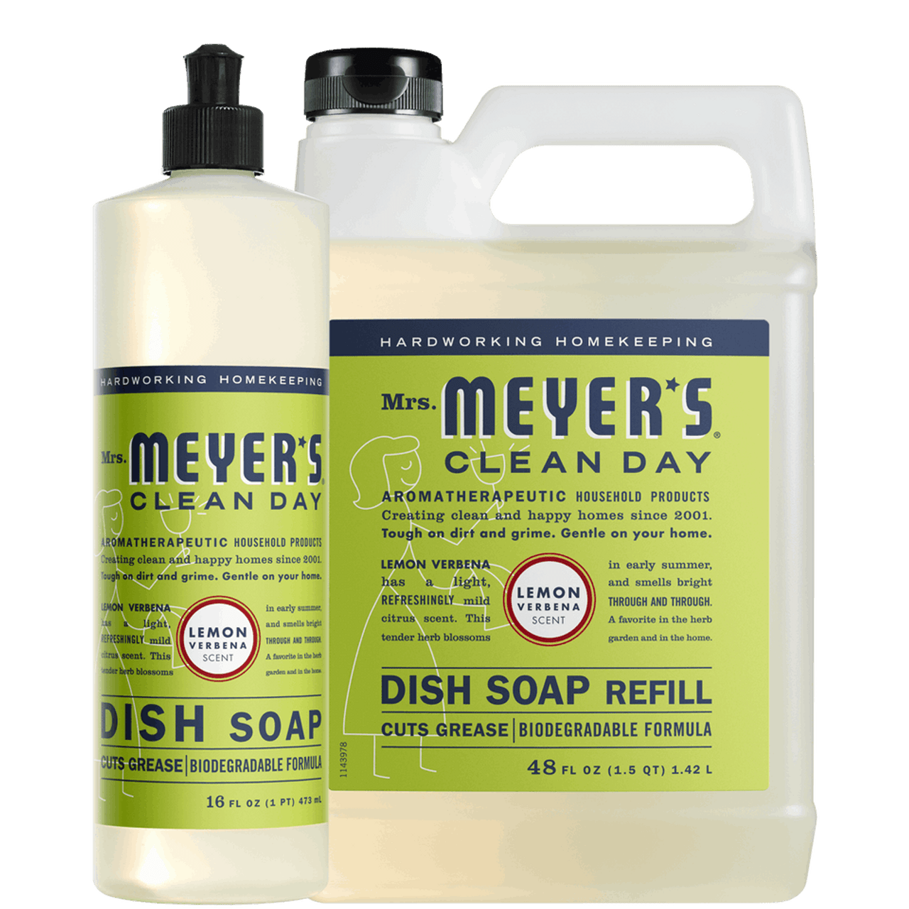 Mrs. Meyer's Lemon Verbena Dish Soap and Refill set