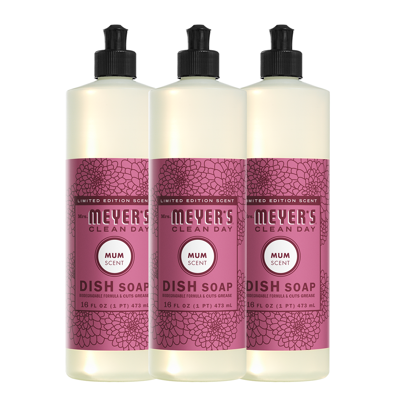 Mrs. Meyer's Mum Dish Soap 3-count bundle
