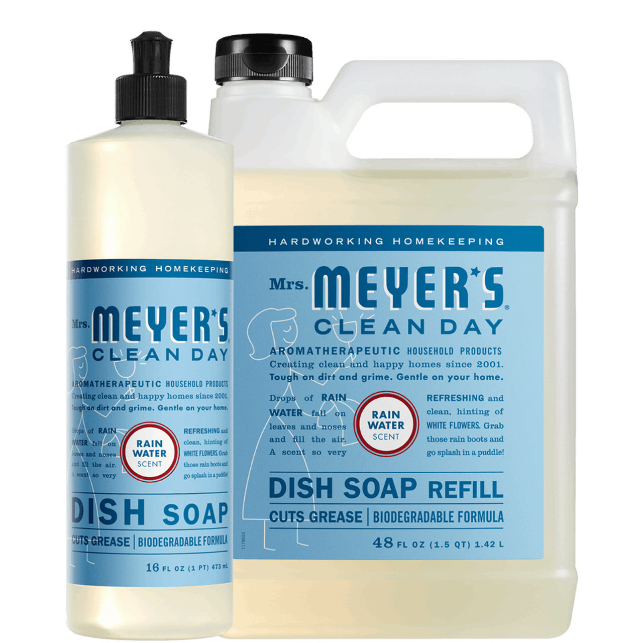 Mrs. Meyer's Rain Water Dish Soap &amp; Refill Set