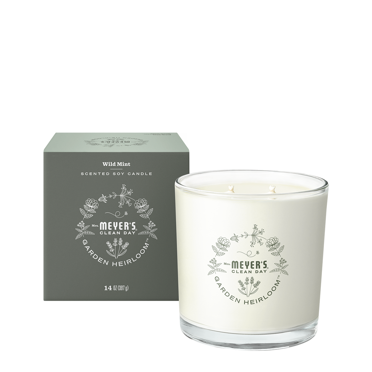 Mrs. Meyer's Wild Mint Garden Heirloom Candle