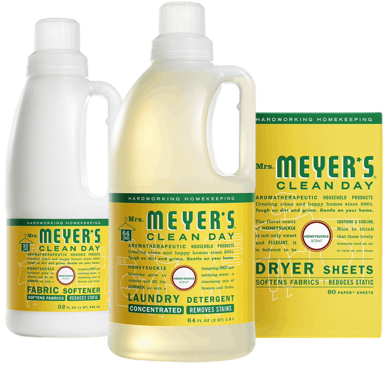 Mrs. Meyer's Honeysuckle Laundry Set