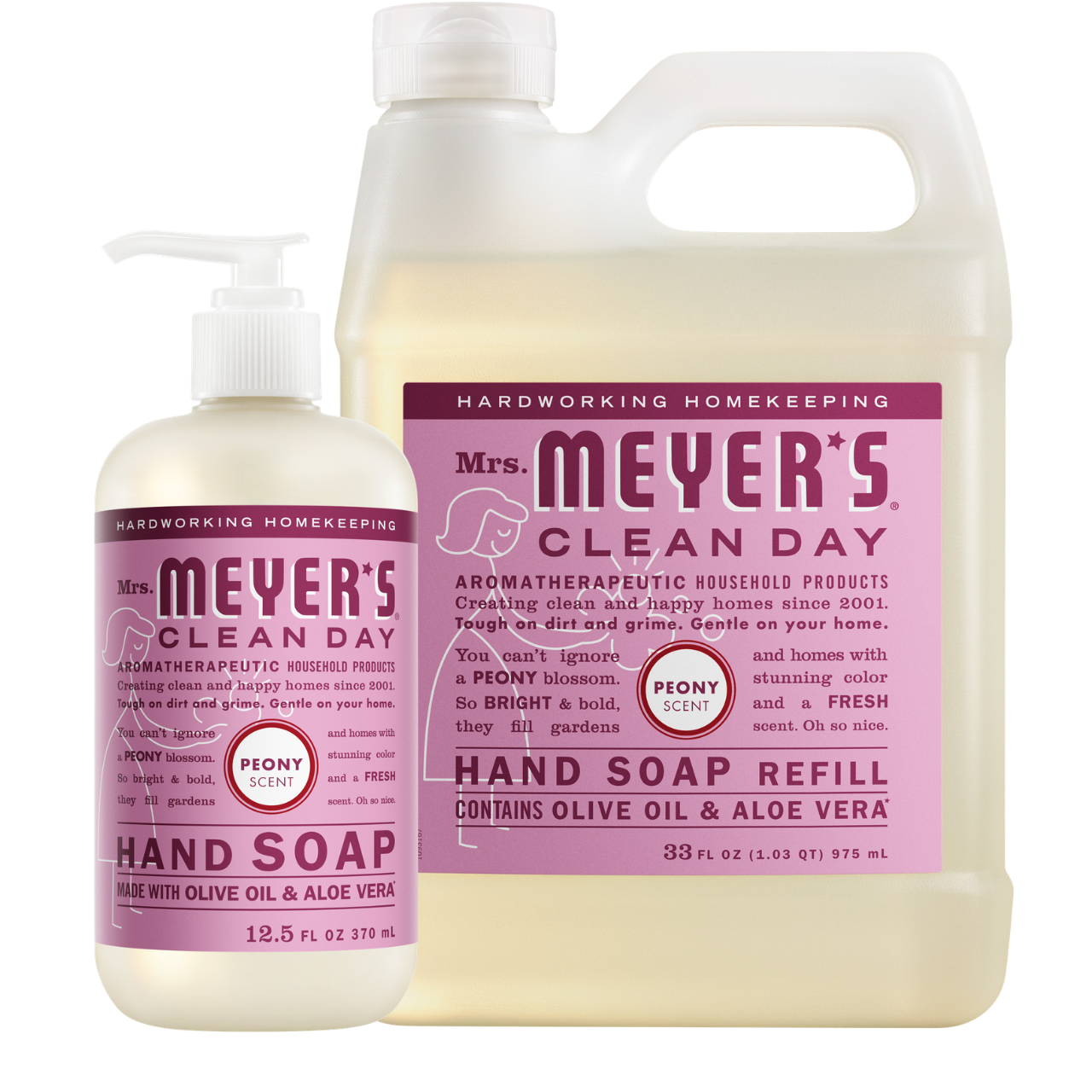 Peony Liquid Hand Soap &amp; Refill Set