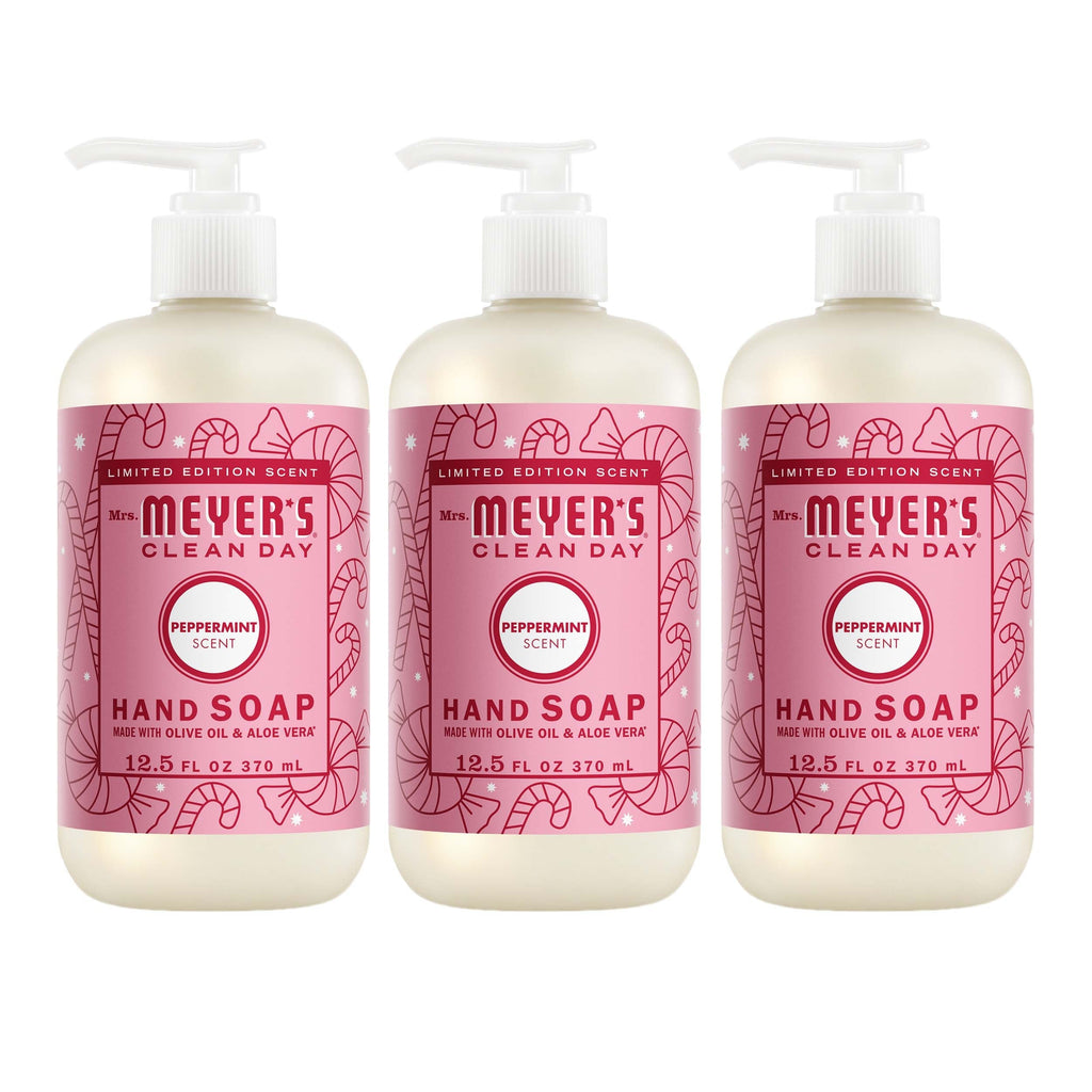 Mrs. Meyer's Peppermint Liquid Hand Soap 3-count Bundle