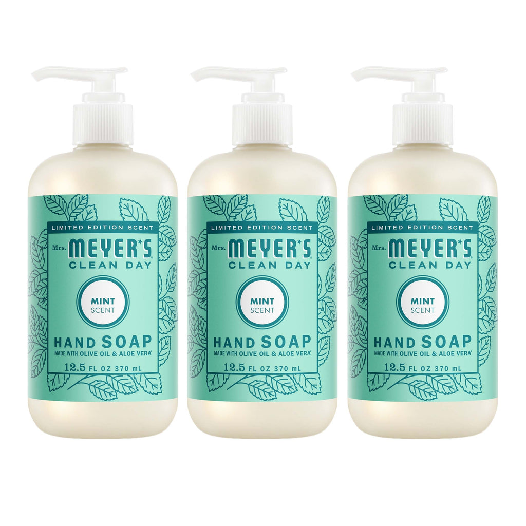 Mrs. Meyer's Mint Liquid Hand Soap 3-count Bundle
