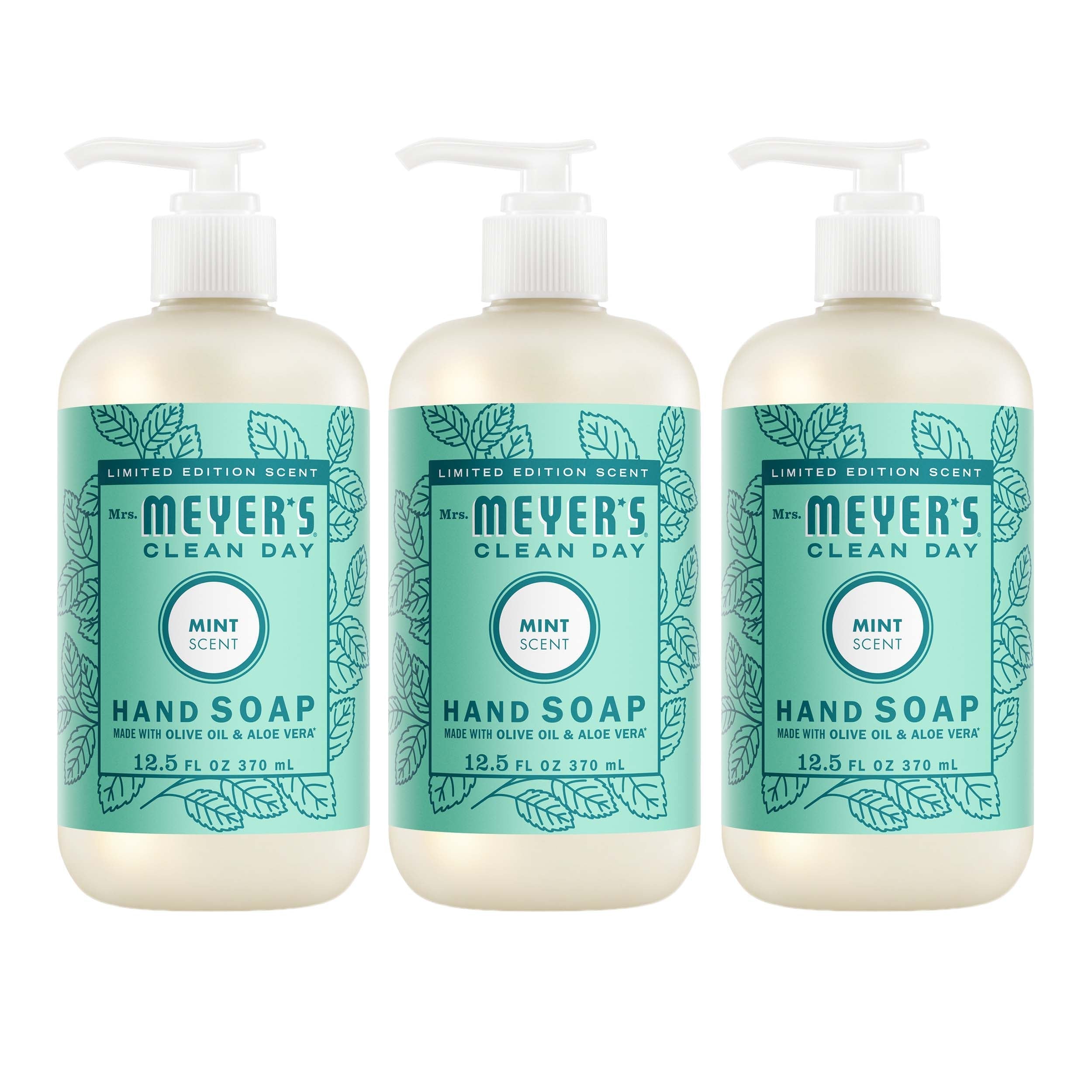 Mrs. Meyer's Mint Liquid Hand Soap 3-count Bundle