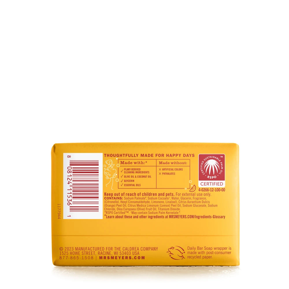 Mrs. Meyer's Clementine Daily Bar Soap